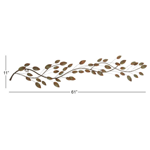 Charlton Home® Metal Leaf Wall Decor & Reviews Wayfair